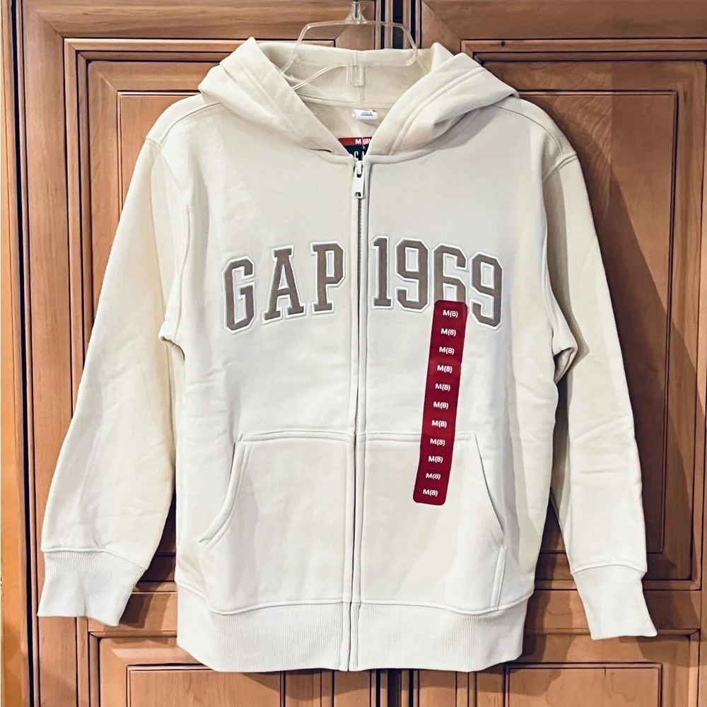 NWT Gap Boys Full Zip Embroidered Hoodie